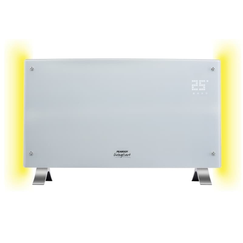 VITROCONVECTOR LED PEABODY PE-VQDL20B - BLANCO 2000W TERMOSTATO FRENTE CURVO TOUCH DISPDIGITAL