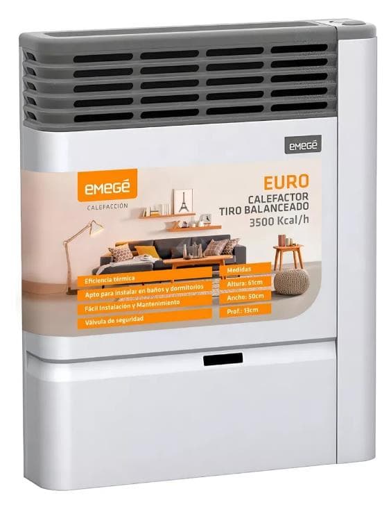 CALEFACTOR EMEGÉ EURO 2135 TB 3500 KCALH - MULTIGAS (CE2135B)
