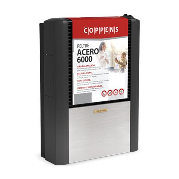 CALEFACTOR COPPENS PELTRE ACERO 6000 kcalh - TBU CSALIDA IZQ