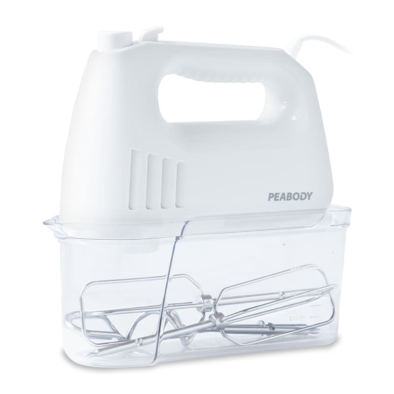 BATIDORA DE MANO PEABODY PE-HMA550 - BLANCA 300W 4 VEL FUNCION TURBO INC BATIDOR Y AMASADOR