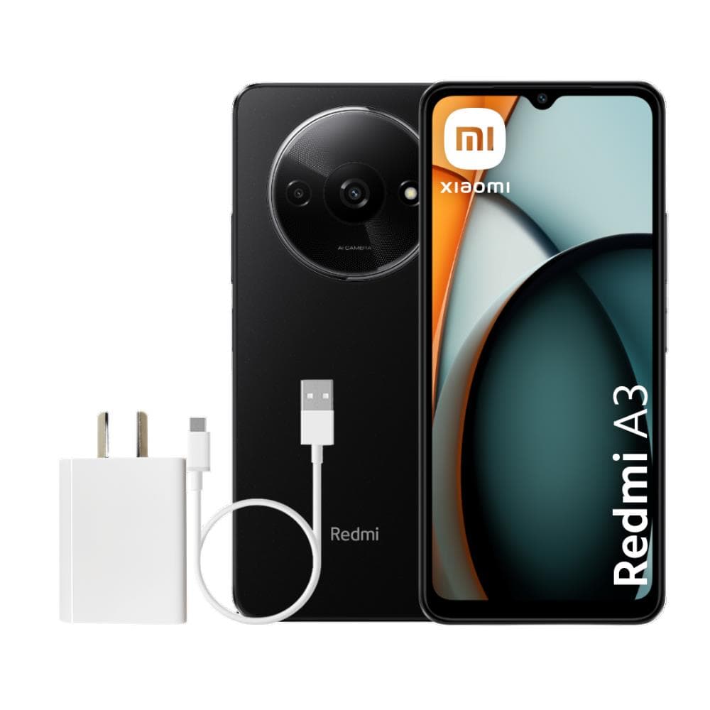 CELULAR XIAOMI REDMI A3 64GB-3GB MIDNIGHT BLACK DUAL SIM (MZB0GIFAR)