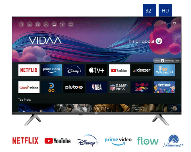 TV LED 32 BGH B3223H5 VIDAA - SMART  HD HDMI USB