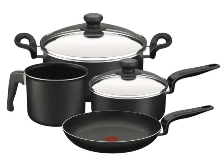 SET DE 6 PIEZAS TEFAL PRATIKA (CACEROLA 20CM  OLLA 24CM  SARTEN 24CM  JARRO 14CM)