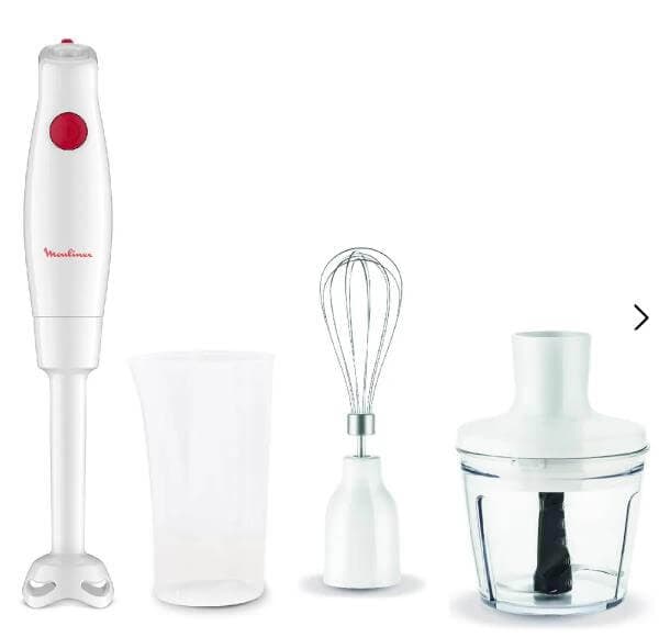 LICUADORA DE MANO MOULINEX TURBOMIX PLUS PLASTIC FOOT CHOP WHITE 600W (DD12Z2A0)