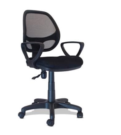 Silla Secretarial Xtech Marsella Negra  Con Reposabrazos y Altura Regulable (AM160GEN98)