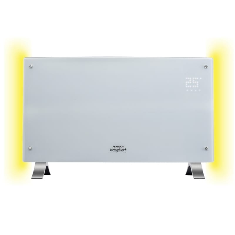 VITROCONVECTOR LED PEABODY PE-VQDL20B - BLANCO 2000W TERMOSTATO FRENTE CURVO TOUCH DISPDIGITAL