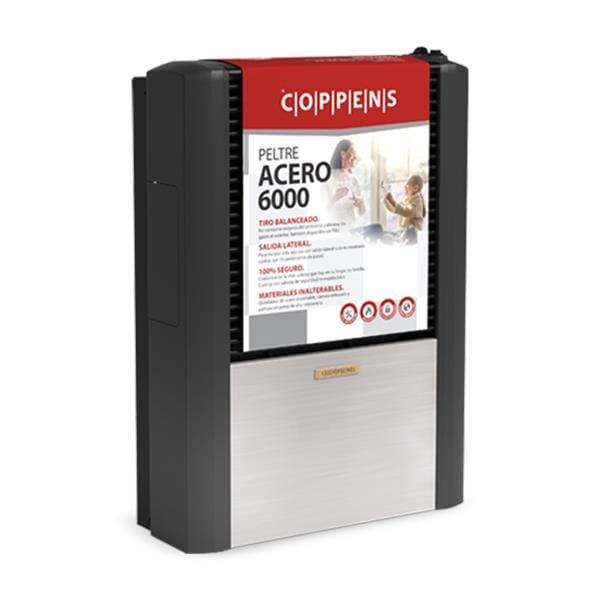 CALEFACTOR COPPENS PELTRE ACERO 6000 kcalh - TBU CSALIDA IZQ