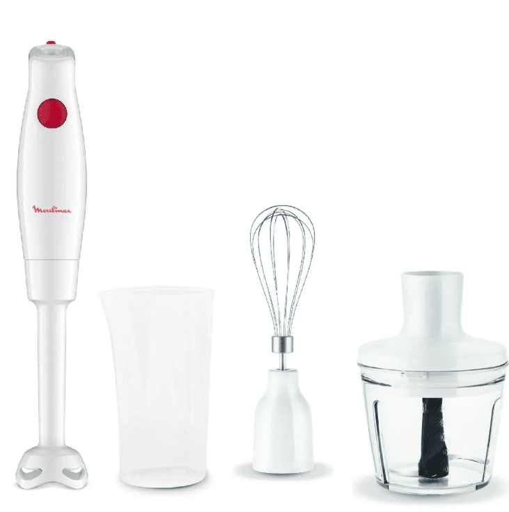 LICUADORA DE MANO MOULINEX TURBOMIX PLUS PLASTIC FOOT CHOP WHITE 600W (DD12Z2A0)